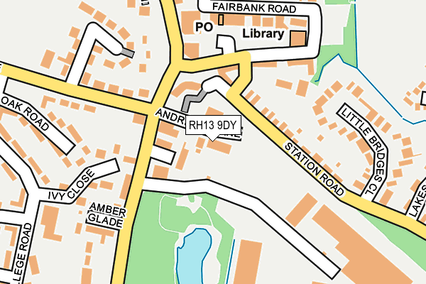 RH13 9DY map - OS OpenMap – Local (Ordnance Survey)