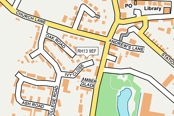 RH13 9EF map - OS OpenMap – Local (Ordnance Survey)