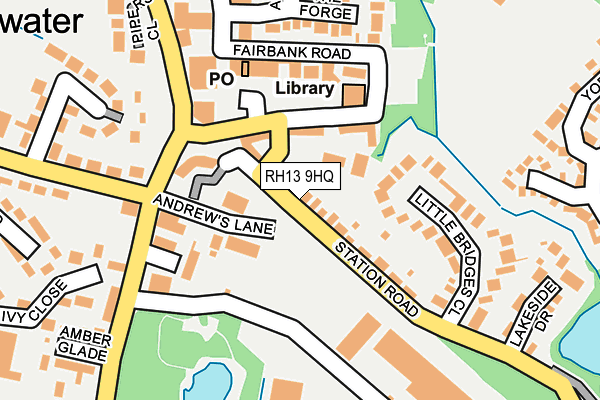RH13 9HQ map - OS OpenMap – Local (Ordnance Survey)