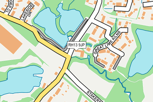 RH13 9JP map - OS OpenMap – Local (Ordnance Survey)