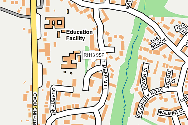 RH13 9SP map - OS OpenMap – Local (Ordnance Survey)