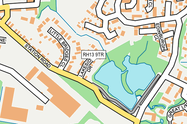 RH13 9TR map - OS OpenMap – Local (Ordnance Survey)