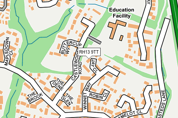 RH13 9TT map - OS OpenMap – Local (Ordnance Survey)