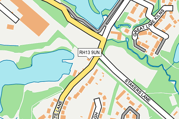 RH13 9UN map - OS OpenMap – Local (Ordnance Survey)