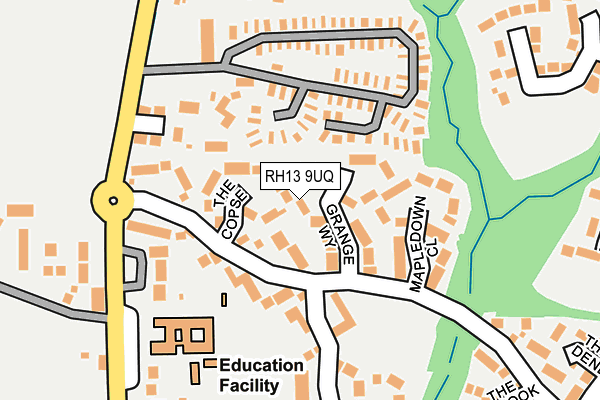 RH13 9UQ map - OS OpenMap – Local (Ordnance Survey)