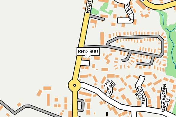 RH13 9UU map - OS OpenMap – Local (Ordnance Survey)