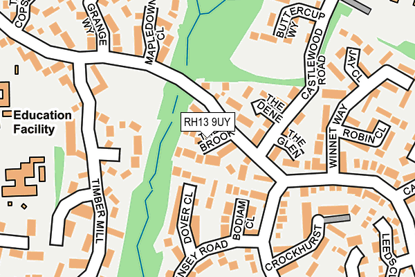 RH13 9UY map - OS OpenMap – Local (Ordnance Survey)