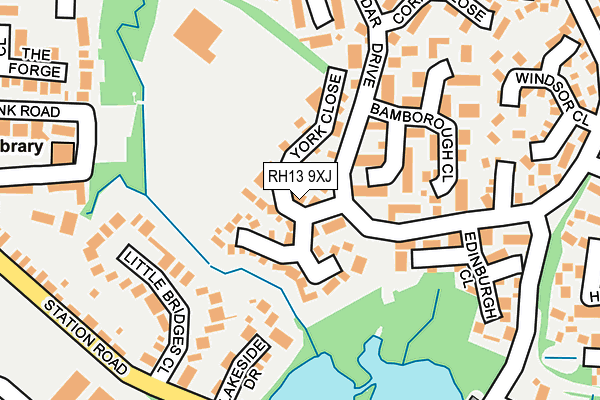 RH13 9XJ map - OS OpenMap – Local (Ordnance Survey)