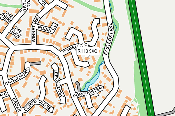 RH13 9XQ map - OS OpenMap – Local (Ordnance Survey)