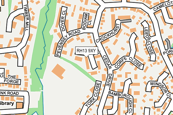 RH13 9XY map - OS OpenMap – Local (Ordnance Survey)