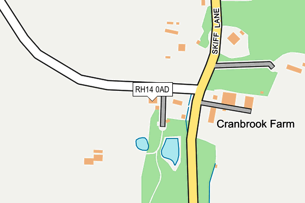 RH14 0AD map - OS OpenMap – Local (Ordnance Survey)