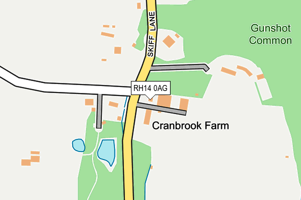 RH14 0AG map - OS OpenMap – Local (Ordnance Survey)