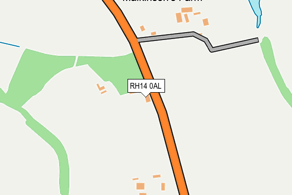 RH14 0AL map - OS OpenMap – Local (Ordnance Survey)