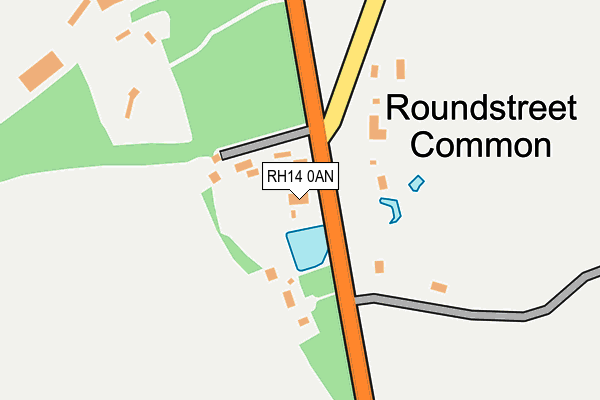 RH14 0AN map - OS OpenMap – Local (Ordnance Survey)
