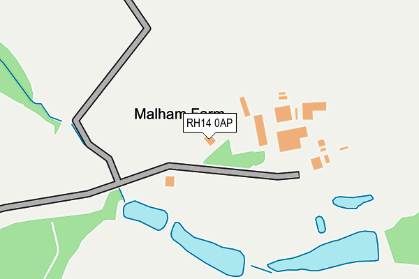 RH14 0AP map - OS OpenMap – Local (Ordnance Survey)