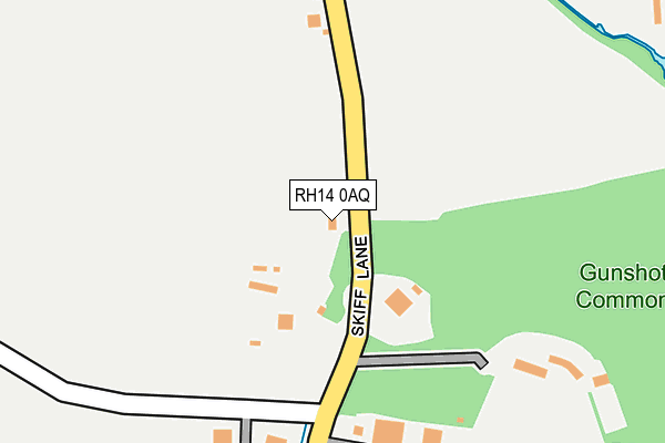 RH14 0AQ map - OS OpenMap – Local (Ordnance Survey)