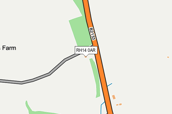 RH14 0AR map - OS OpenMap – Local (Ordnance Survey)