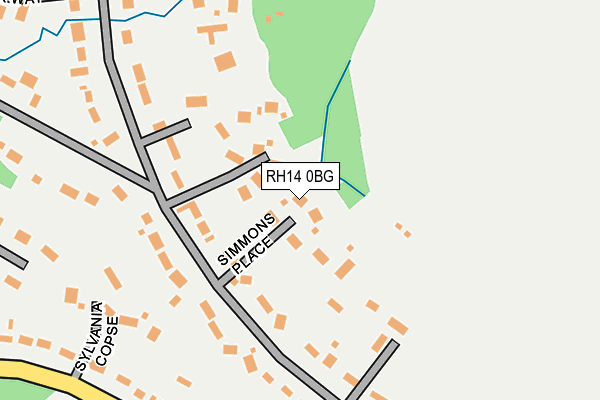RH14 0BG map - OS OpenMap – Local (Ordnance Survey)