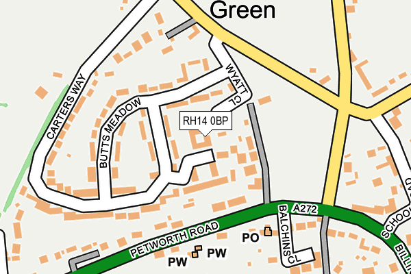 RH14 0BP map - OS OpenMap – Local (Ordnance Survey)