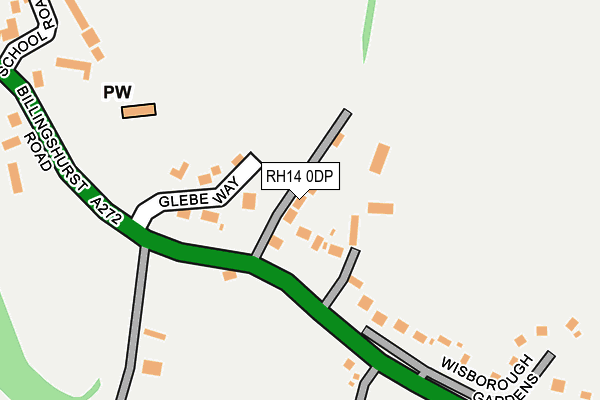 RH14 0DP map - OS OpenMap – Local (Ordnance Survey)