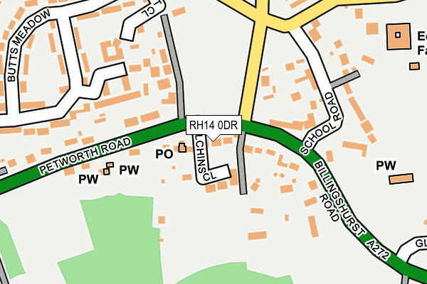 RH14 0DR map - OS OpenMap – Local (Ordnance Survey)