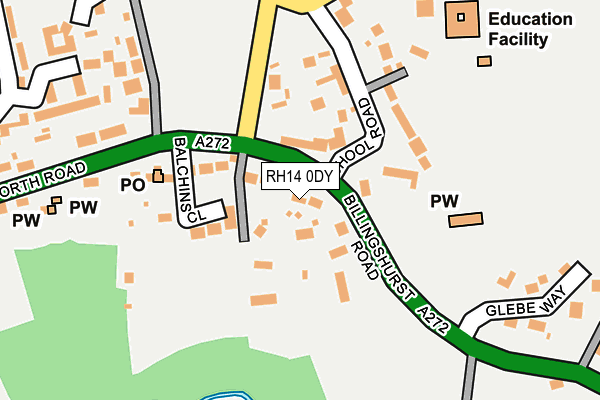 RH14 0DY map - OS OpenMap – Local (Ordnance Survey)