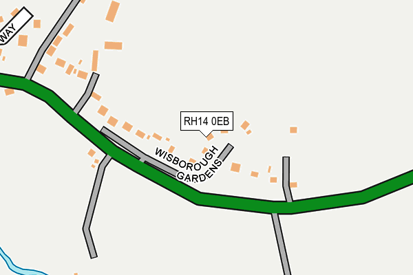 RH14 0EB map - OS OpenMap – Local (Ordnance Survey)