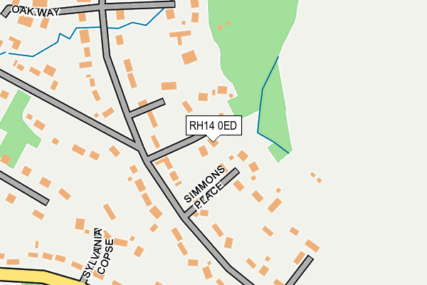 RH14 0ED map - OS OpenMap – Local (Ordnance Survey)