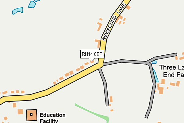 RH14 0EF map - OS OpenMap – Local (Ordnance Survey)