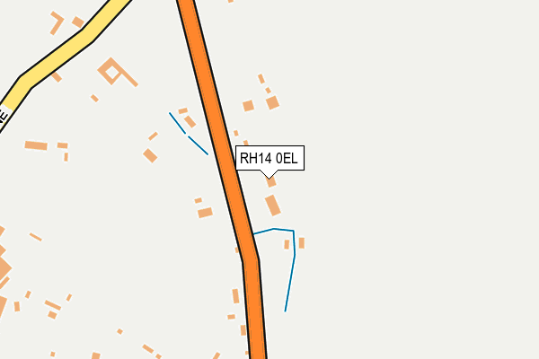 RH14 0EL map - OS OpenMap – Local (Ordnance Survey)