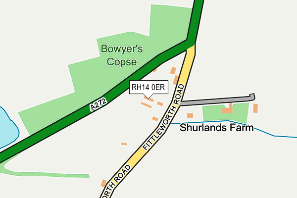 RH14 0ER map - OS OpenMap – Local (Ordnance Survey)