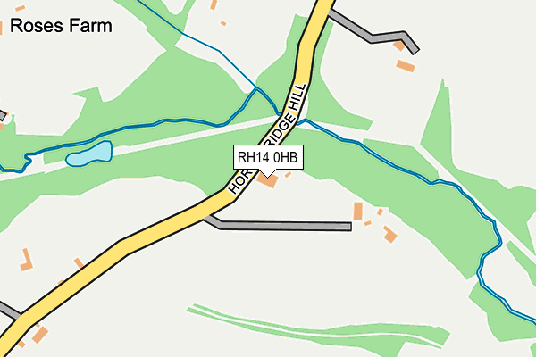 RH14 0HB map - OS OpenMap – Local (Ordnance Survey)