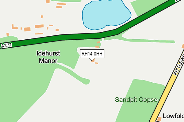 RH14 0HH map - OS OpenMap – Local (Ordnance Survey)