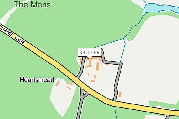 RH14 0HR map - OS OpenMap – Local (Ordnance Survey)