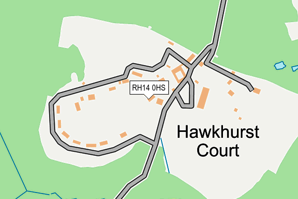 RH14 0HS map - OS OpenMap – Local (Ordnance Survey)