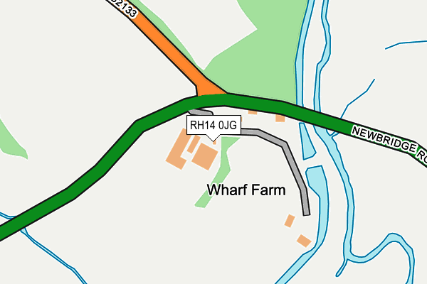 RH14 0JG map - OS OpenMap – Local (Ordnance Survey)