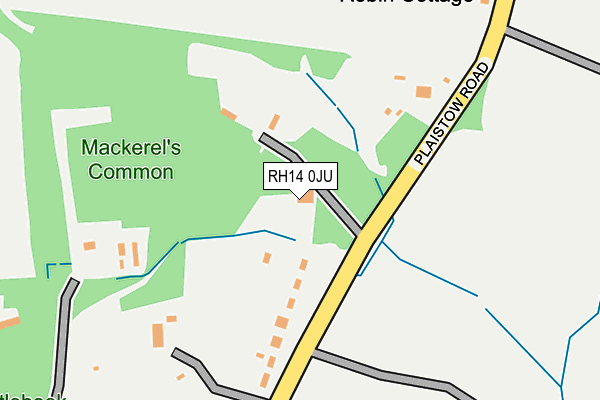 RH14 0JU map - OS OpenMap – Local (Ordnance Survey)