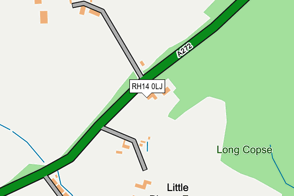 RH14 0LJ map - OS OpenMap – Local (Ordnance Survey)