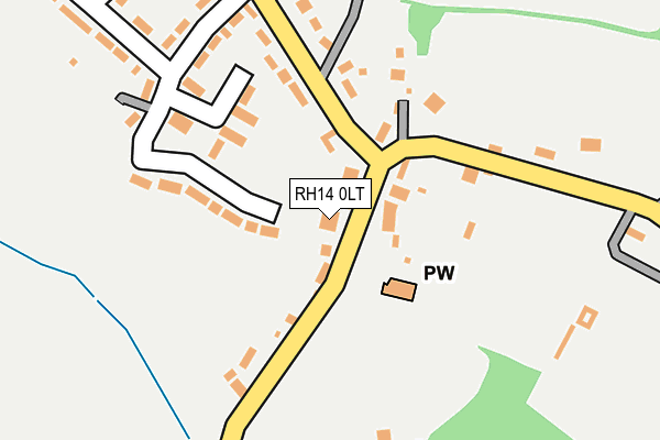 RH14 0LT map - OS OpenMap – Local (Ordnance Survey)