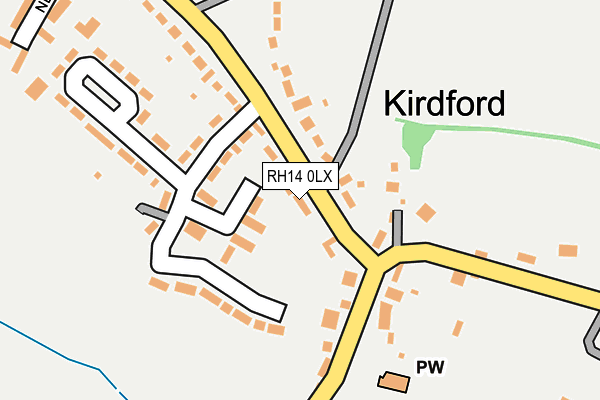 RH14 0LX map - OS OpenMap – Local (Ordnance Survey)