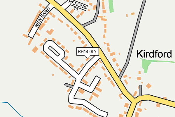 RH14 0LY map - OS OpenMap – Local (Ordnance Survey)