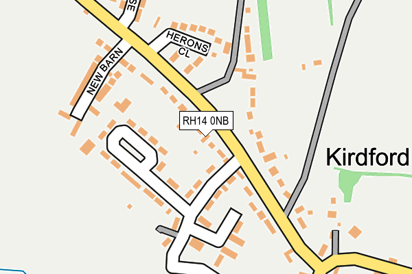 RH14 0NB map - OS OpenMap – Local (Ordnance Survey)