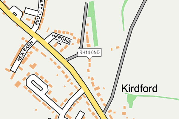 RH14 0ND map - OS OpenMap – Local (Ordnance Survey)