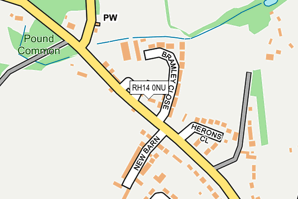 RH14 0NU map - OS OpenMap – Local (Ordnance Survey)
