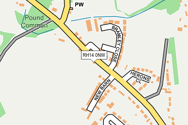 RH14 0NW map - OS OpenMap – Local (Ordnance Survey)