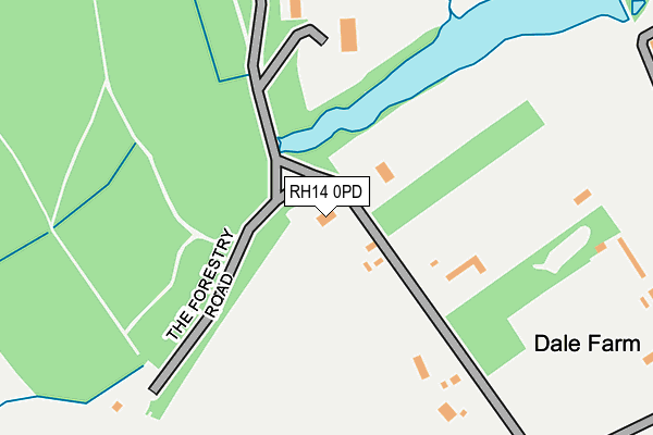 RH14 0PD map - OS OpenMap – Local (Ordnance Survey)