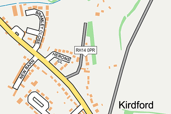 RH14 0PR map - OS OpenMap – Local (Ordnance Survey)