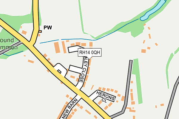 RH14 0QH map - OS OpenMap – Local (Ordnance Survey)