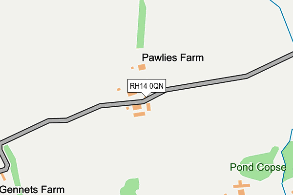RH14 0QN map - OS OpenMap – Local (Ordnance Survey)