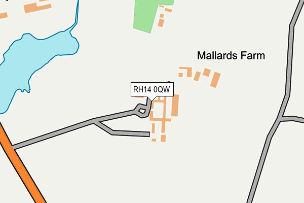 RH14 0QW map - OS OpenMap – Local (Ordnance Survey)